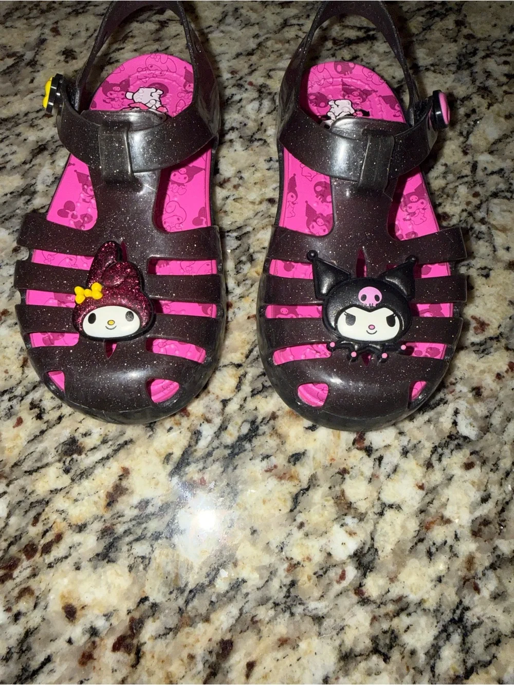 Crocs My Melody & Kuromi Pink and Black Jelly Sandals